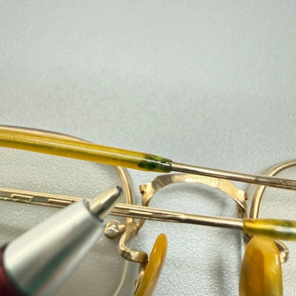 Vintage Gold Filled Wire Frame Glasses with Case Signed